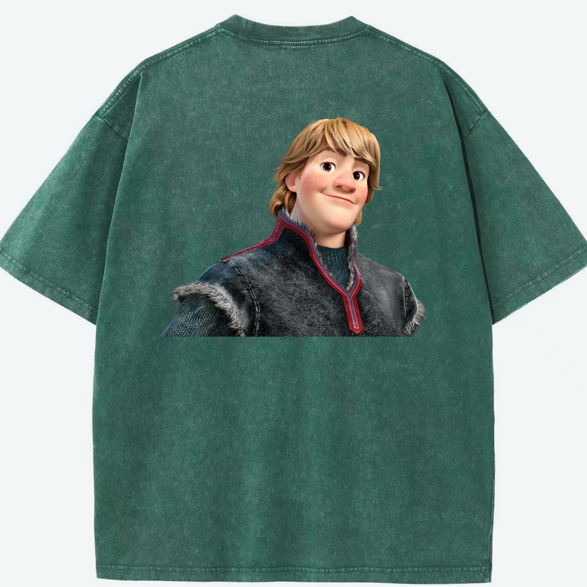 （画像用） アナと雪の女王 アンナ エルサ Frozen Anna Elsa 綿100% ヴィンテージ風 半袖Tシャツ（背面プリント）